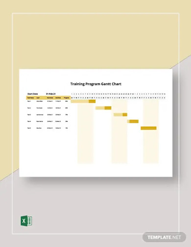 Training Program Gantt Chart Template