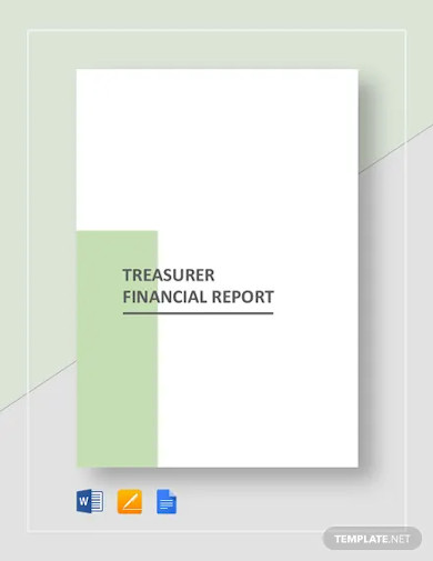 treasurer financial report template