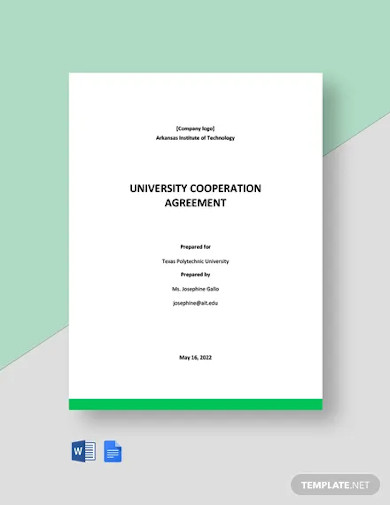 university cooperation agreement template