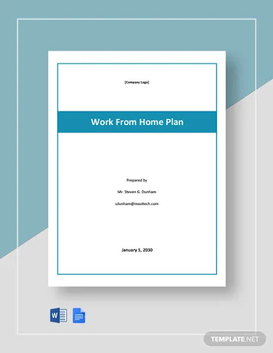 work from home contingency plan template