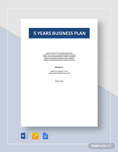 5 year business plan template