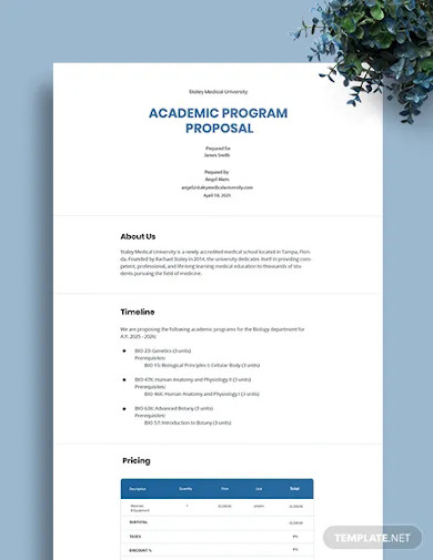 academic program proposal template