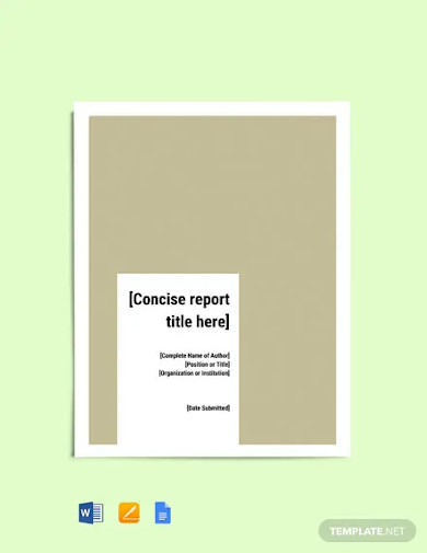 Brand Research Report Template