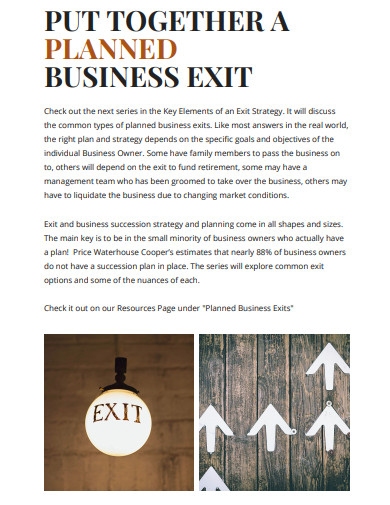business exit strategy