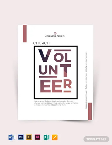 Church Volunteer Flyer Template