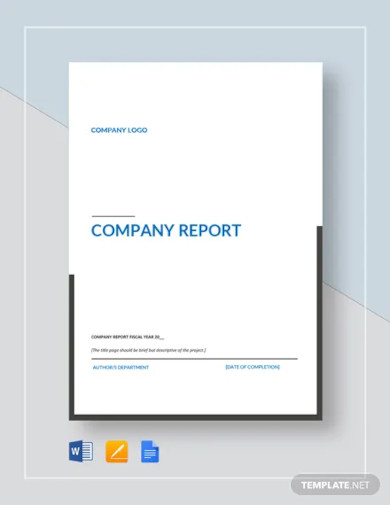 company report template