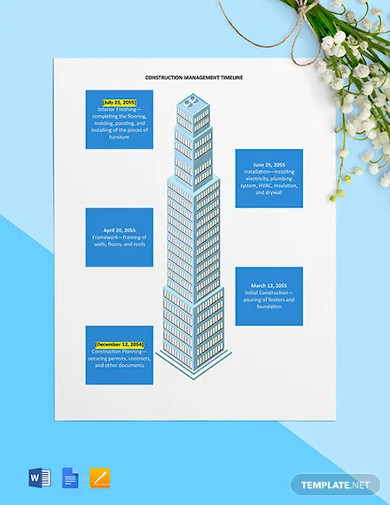 Construction Management Timeline Template