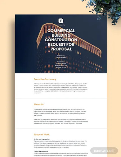 Construction Request for Proposal Template
