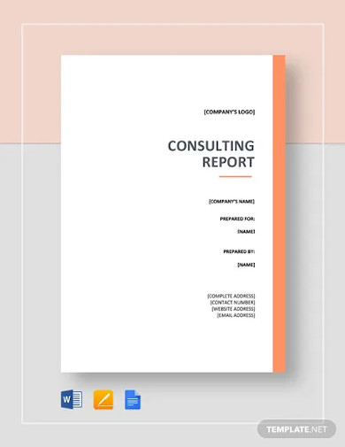 consulting report template