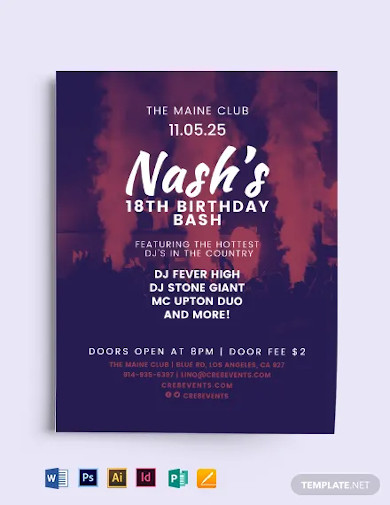 DJ Birthday Flyer Template