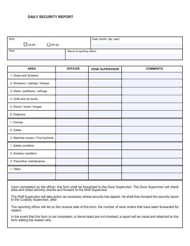 Security Report 15  Examples Format Word Pages Google Docs How