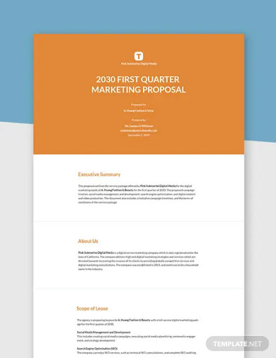 Digital Marketing Proposal Template