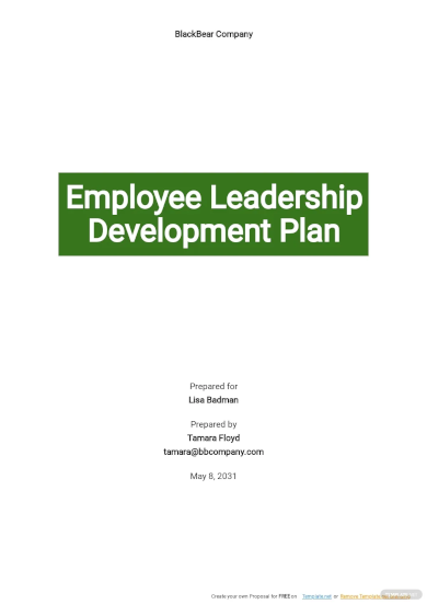 Employee Leadership Development Plan Template