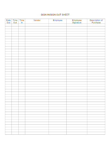 employee sign in and sign out sheet