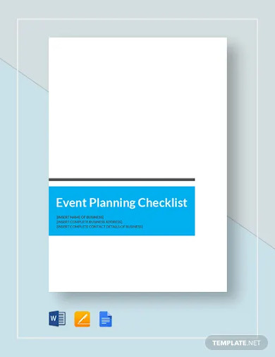 event planning checklist template