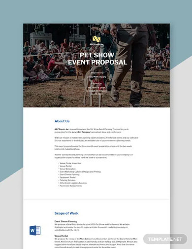 event proposal sample template