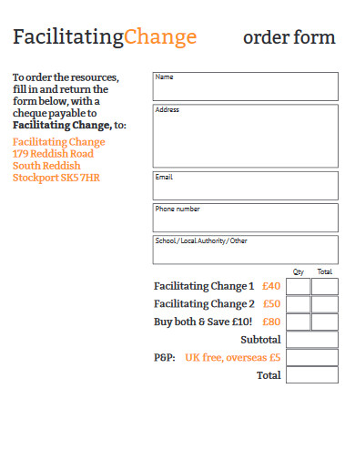 facilitating change order form