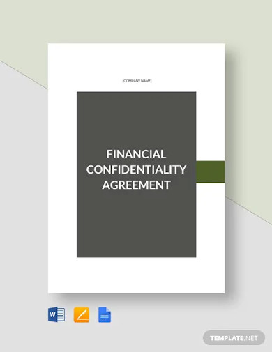 financial confidentiality agreement template