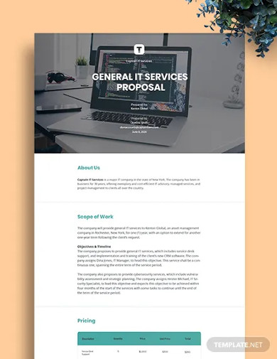 Free Basic IT Proposal Template