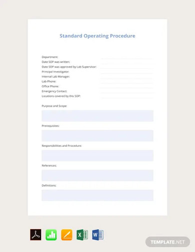 free standard operating procedure example