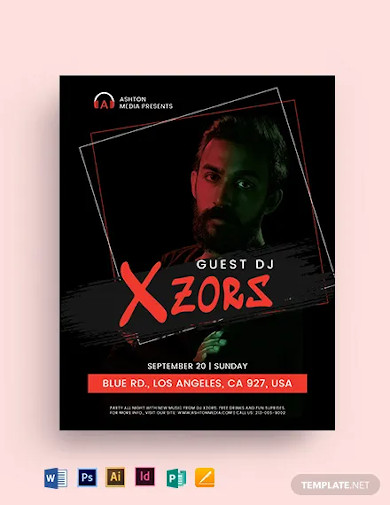 Guest DJ Flyer Template