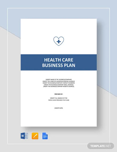 health care or social care business plan template