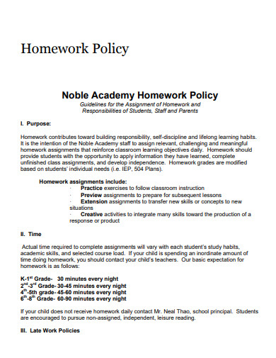 stoughton public schools homework policy