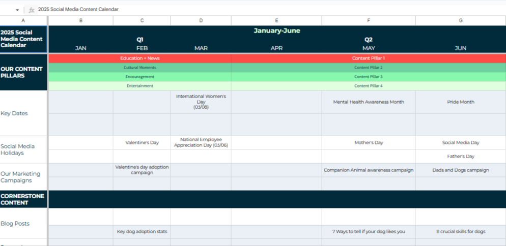 HootSuites Social Media Content Calendar