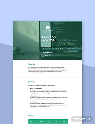 it business proposal template
