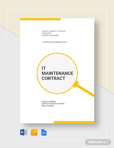 IT Maintenance Contract Template