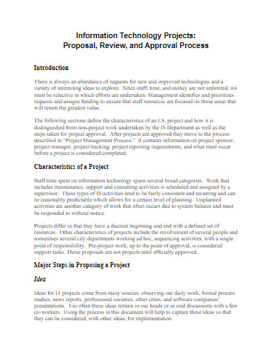 information technology project proposal