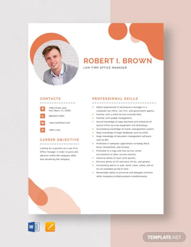 law firm office manager resume template