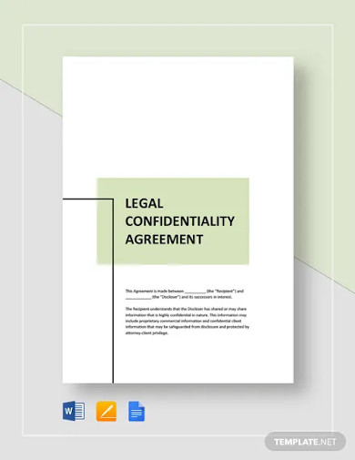 Legal Confidentiality Agreement Template