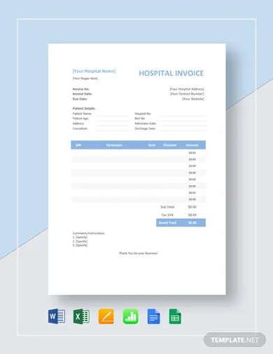 Medical Invoice Template