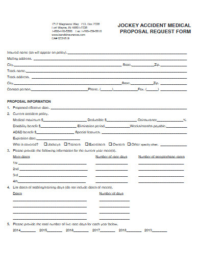 medical proposal request form