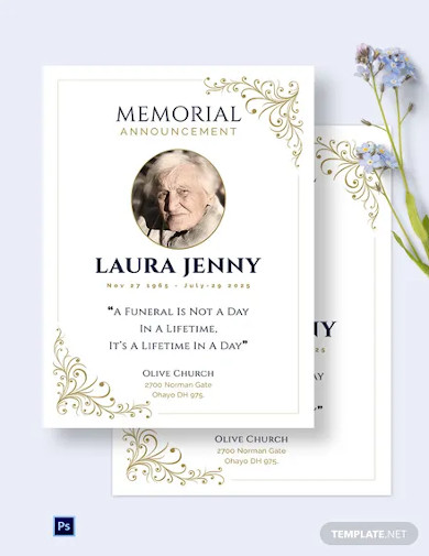 Memorial Program - 9+ Examples, Format, Pdf | Examples