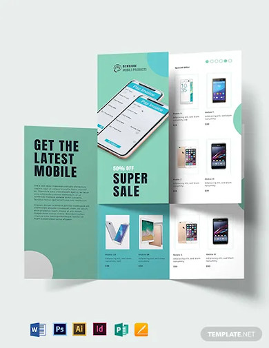 mobile product sale brochure template