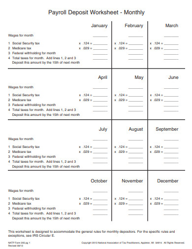 Payroll Worksheet - 10+ Examples, Format, Pdf | Examples