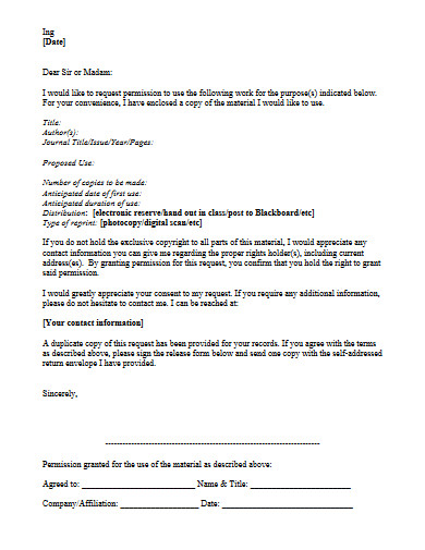 Permission Request Letter - 12+ Examples, Format, Sample 