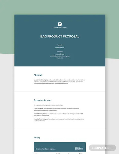 Product Proposal Template