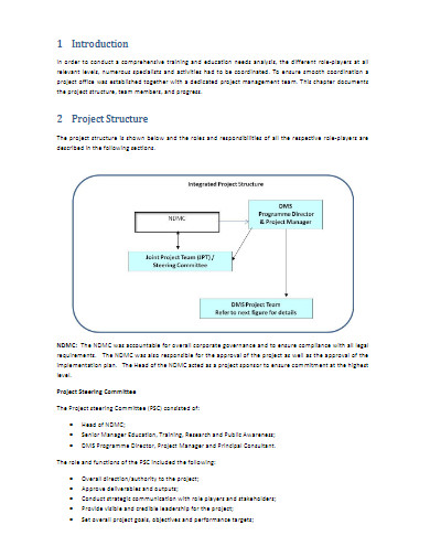project management report in pdf