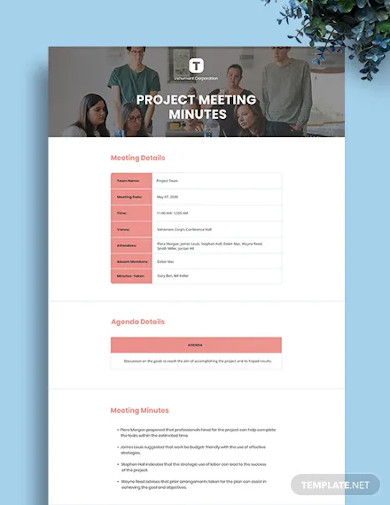 project meeting minutes template