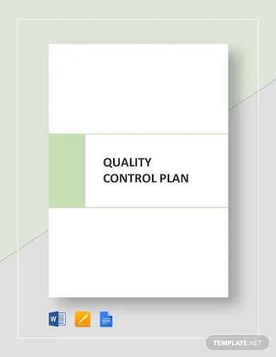 Quality Control Plan Template