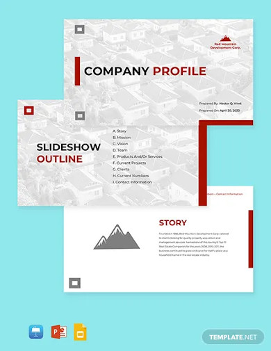 real estate company profile template
