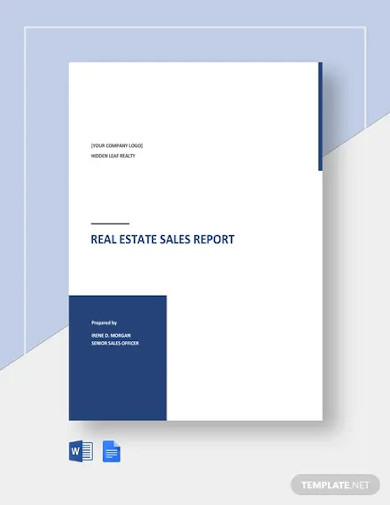 Real Estate Sales Report Templates