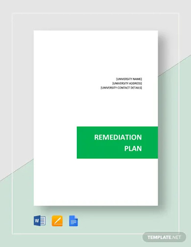 Remediation Plan Template