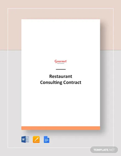 Restaurant Consulting Contract Template