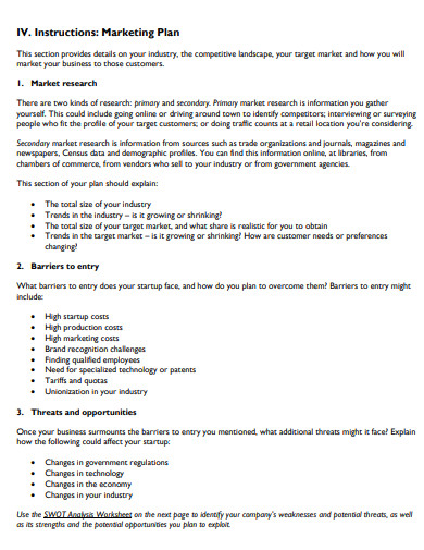 Retail Marketing Business Plan Example