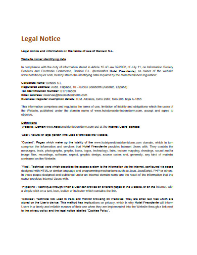 Legal Notice 10 Examples Format How To Create Pdf 1757