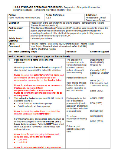30+ Standard Operating Procedure Examples in MS Word | Pages | Charts ...